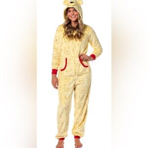 Disney Winnie the Pooh Yellow Hooded Sleepwear with Red Accents